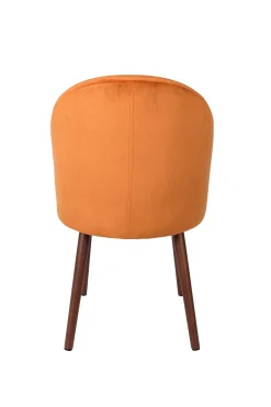 Retro Esszimmerstuhl Barbara Samt Orange-Zuiver Online