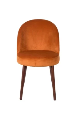 Retro Esszimmerstuhl Barbara Samt Orange-Zuiver Online