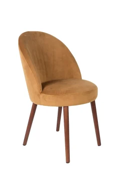 Retro Esszimmerstuhl Barbara Samt Camel-Zuiver Clearance